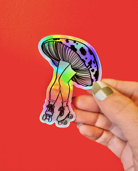 Holographic Shroomie Sticker