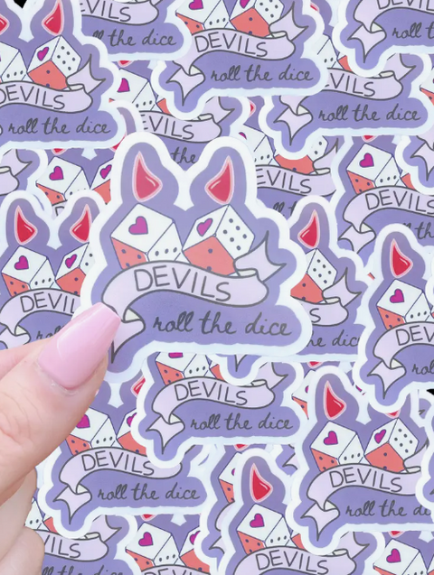 Devils Roll the Dice Sticker