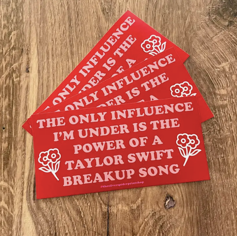  Taylor Swift Breakup Song Bumper Sticker